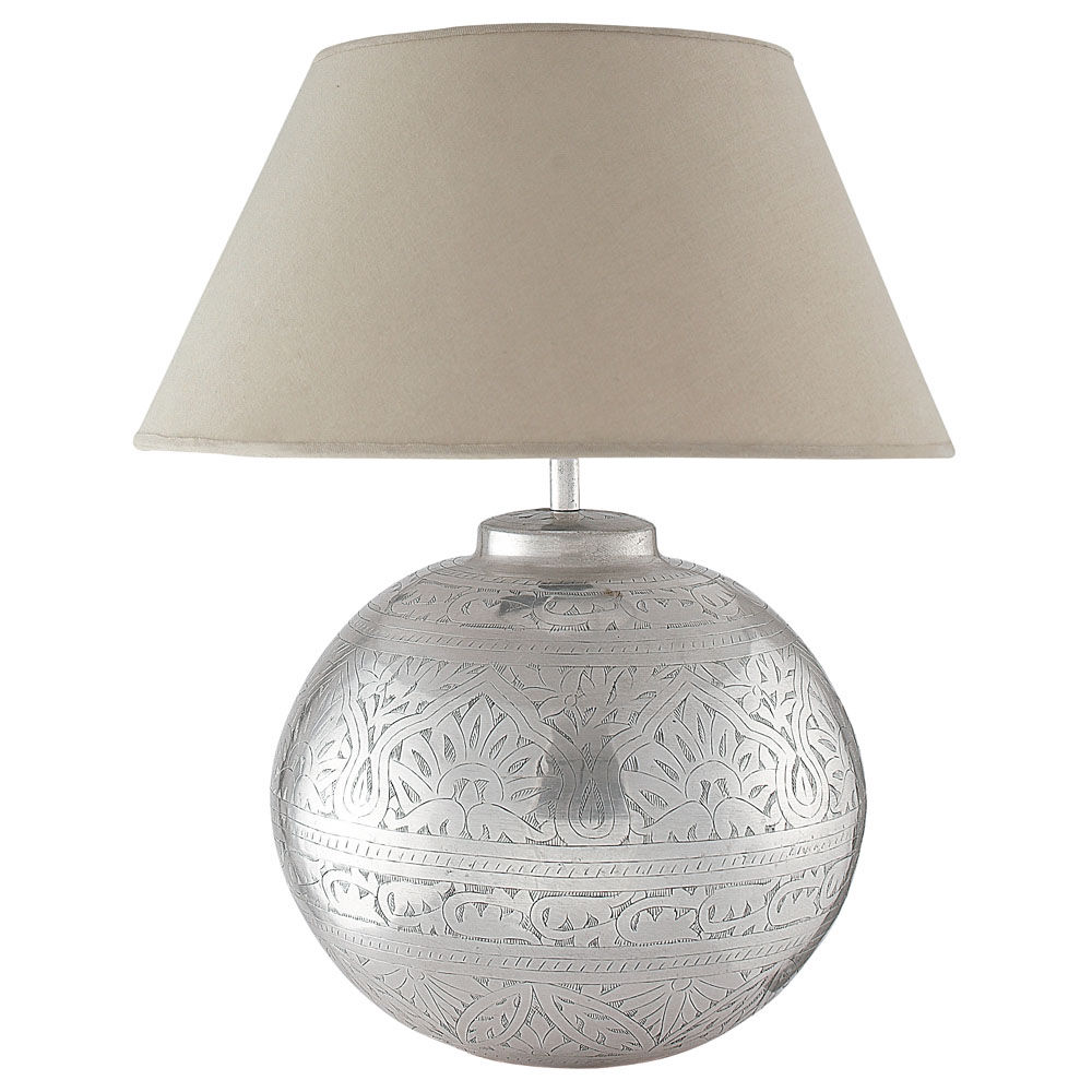 Lampes A Poser Maison Du Monde #1: Lampe En Laiton Et Abat-jour En Tissu H 50 Cm SALVADOR | Maisons Du Monde Lampes A Poser Maison Du Monde #1: Lampe En Laiton Et Abat-jour En Tissu H 50 Cm SALVADOR | Maisons Du Monde