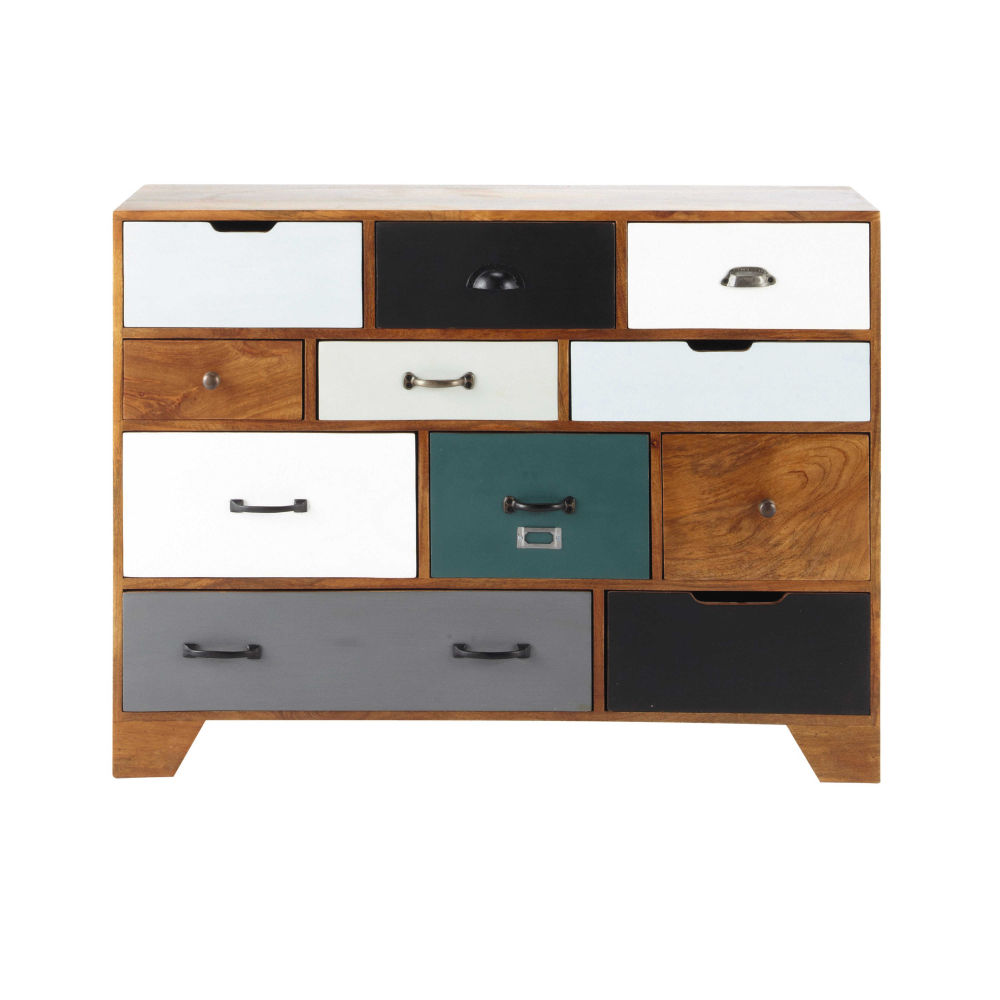 cabinet de rangement vintage en manguier massif l cm ...