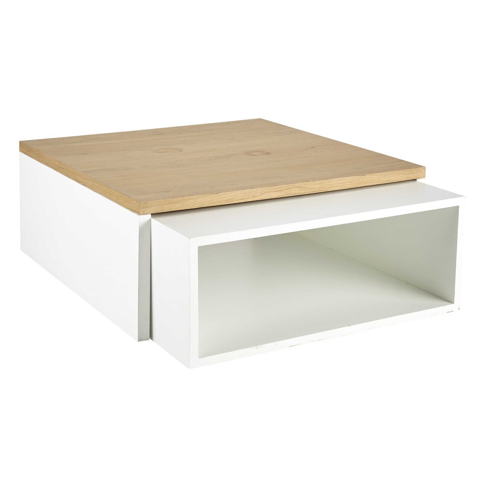 2 Couchtische aus Holz, weiß Austral | Maisons du Monde