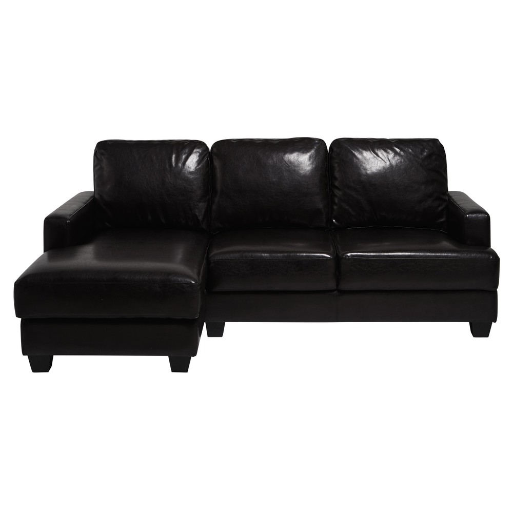 3/4 Seater LHF Corner Sofa in Dark Brown Philadelphie Maisons du Monde