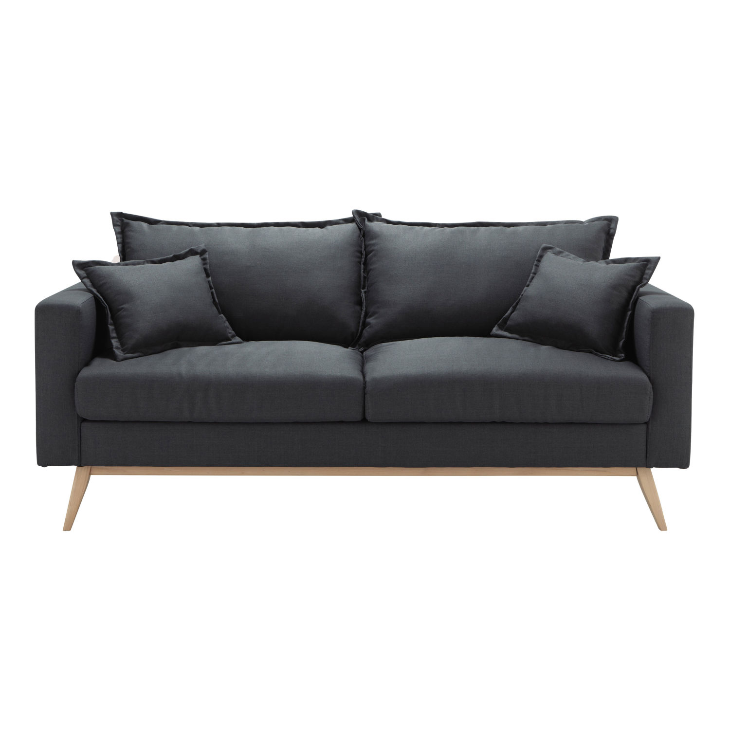3 Seater Sofa In Slate Grey Duke Maisons Du Monde