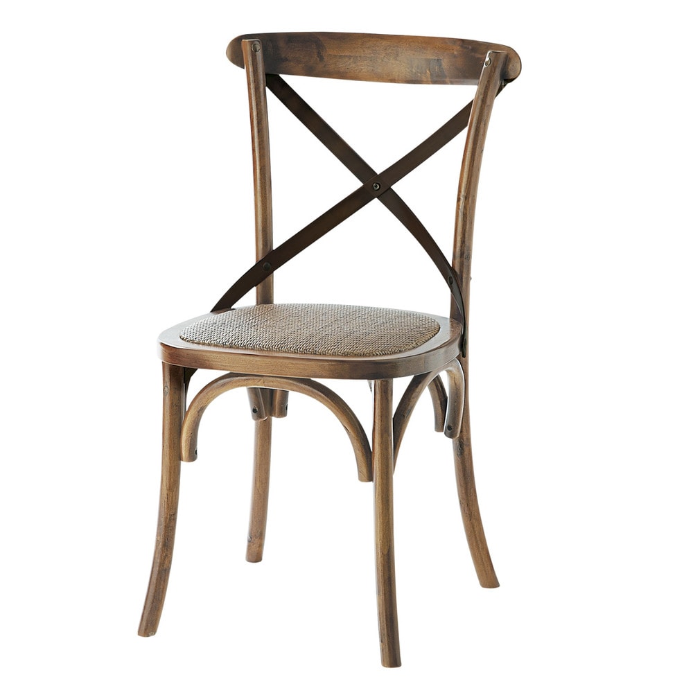 Aged Oak Bistro Chair Tradition Maisons du Monde