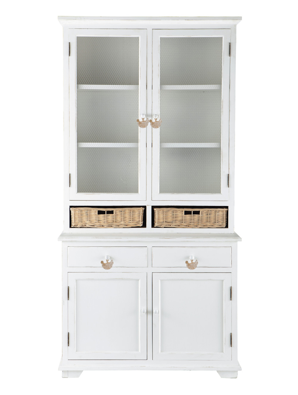 Alacena De Paulonia Blanca 2 Cestos Basse Cour Maisons Du Monde