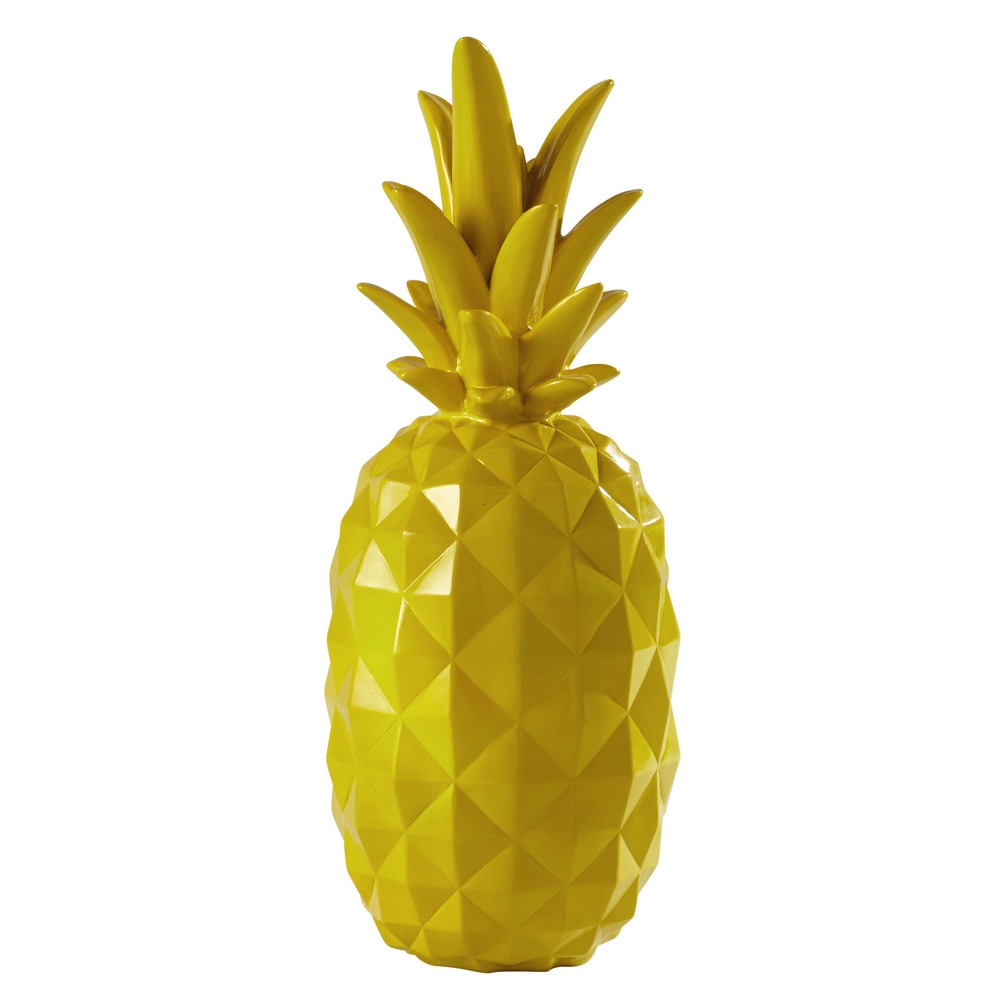 ananas decoratif en resine jaune h 57 cm janeiro 1000 15 25 155497_1