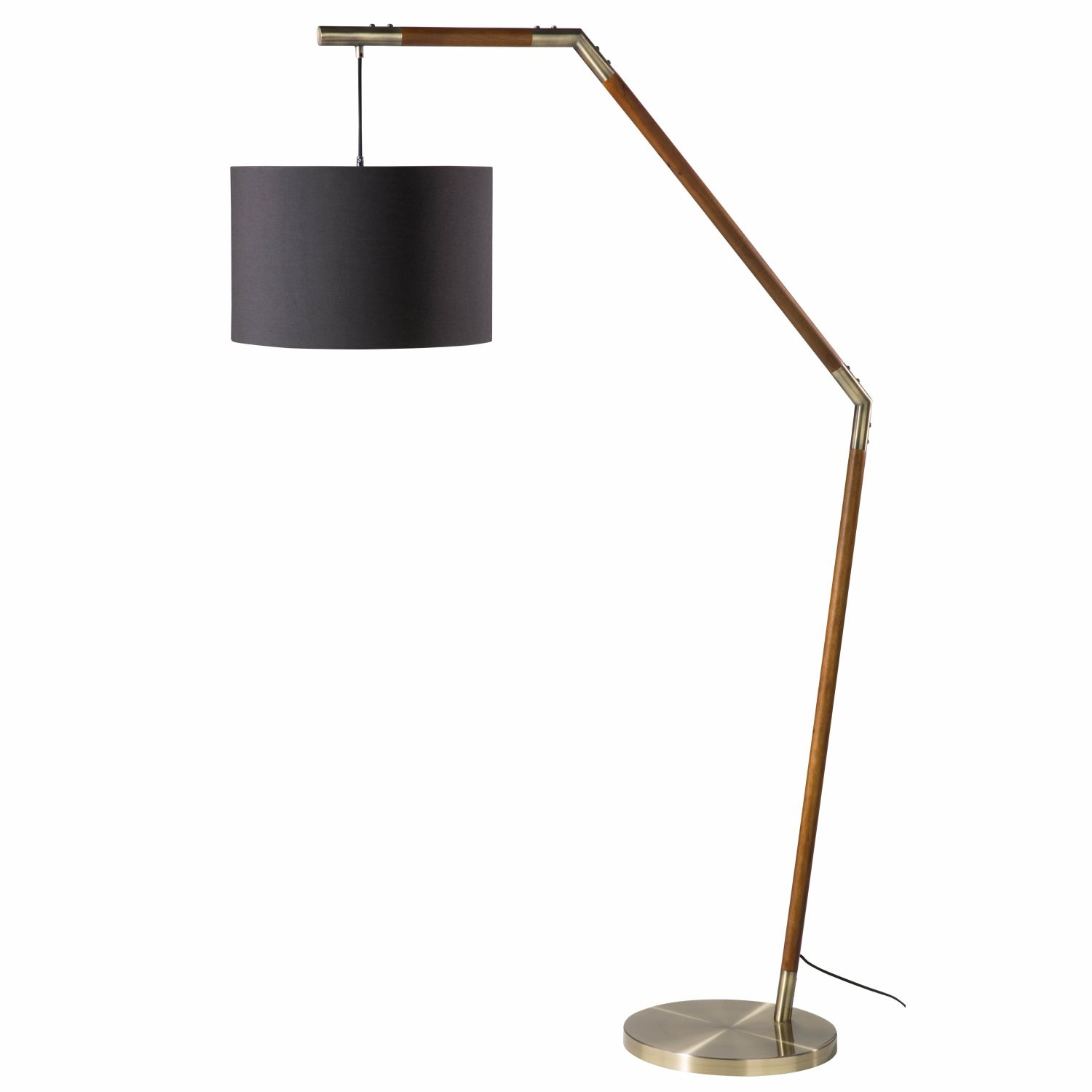 Ash Floor Lamp With Black Shade H 175 Cm Ringo Maisons Du Monde