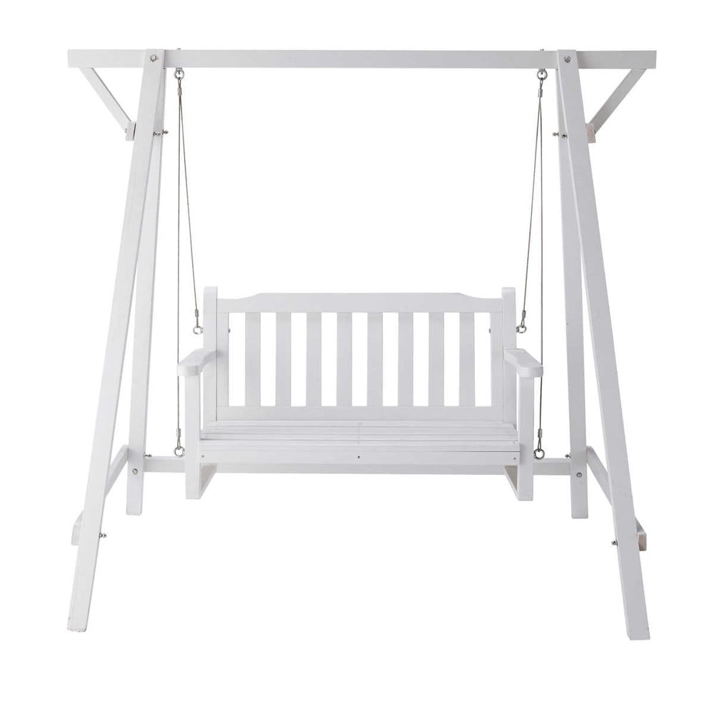 balancelle de jardin en bois blanche l 184 cm port blanc 1000 0 6 139570_1