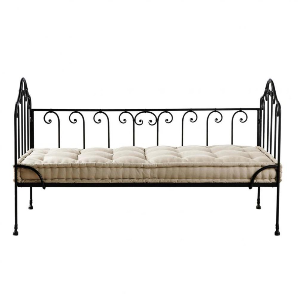 Banquette 2 places en coton et fer forgé marron Capucine Maisons du Monde -> Salon Fer Forge Maison Du Monde Banquette 2 places en coton et fer forgé marron Capucine Maisons du Monde -> Salon Fer Forge Maison Du Monde