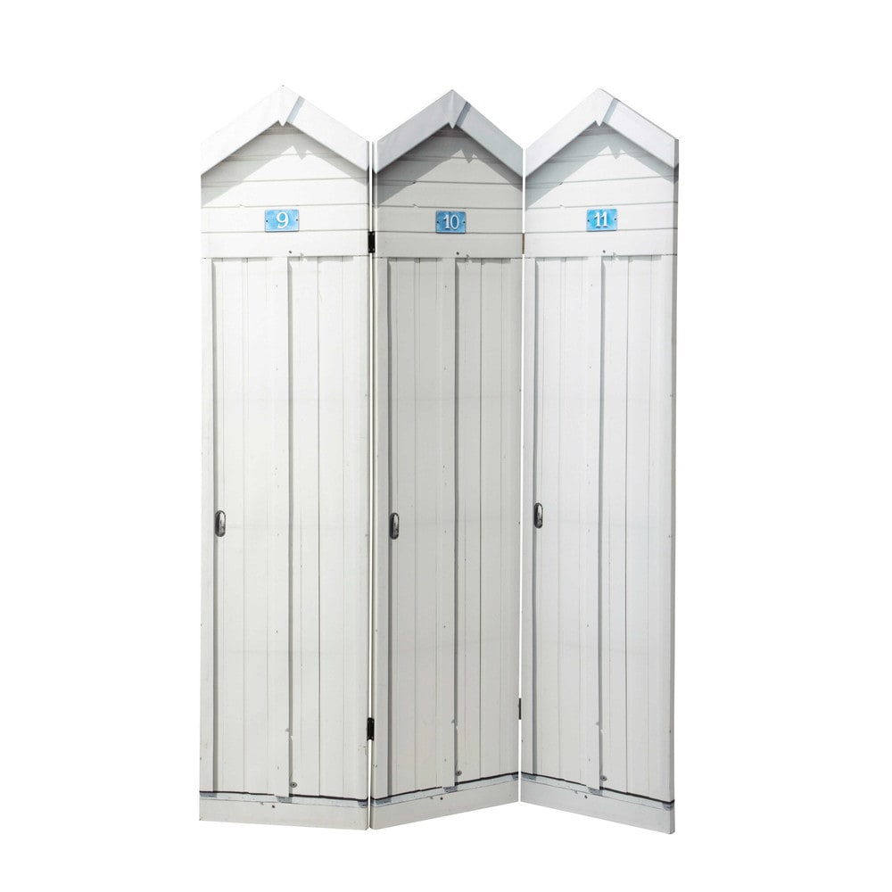 Biombo blanco de madera An. 121 cm BORD DE MER | Maisons du Monde