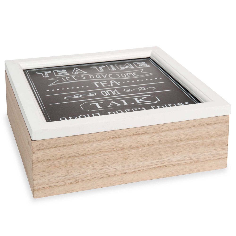 Boite De The 1 bo 238 te 224 th 233 en bois ardoise maisons du monde Boite De The 1 bo 238 te 224 th 233 en bois ardoise maisons du monde