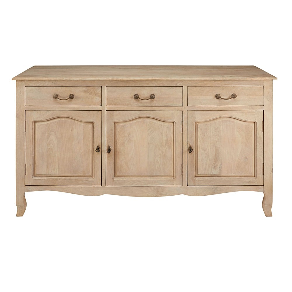 Buffet 3 portes 3 tiroirs en manguier massif Colette Maisons du Monde