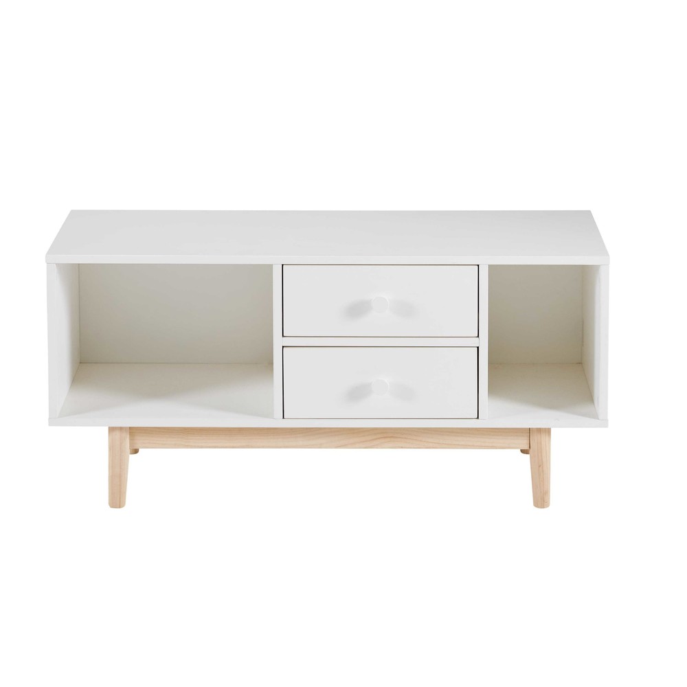 Buffet bas 2 tiroirs blanc Joy | Maisons du Monde
