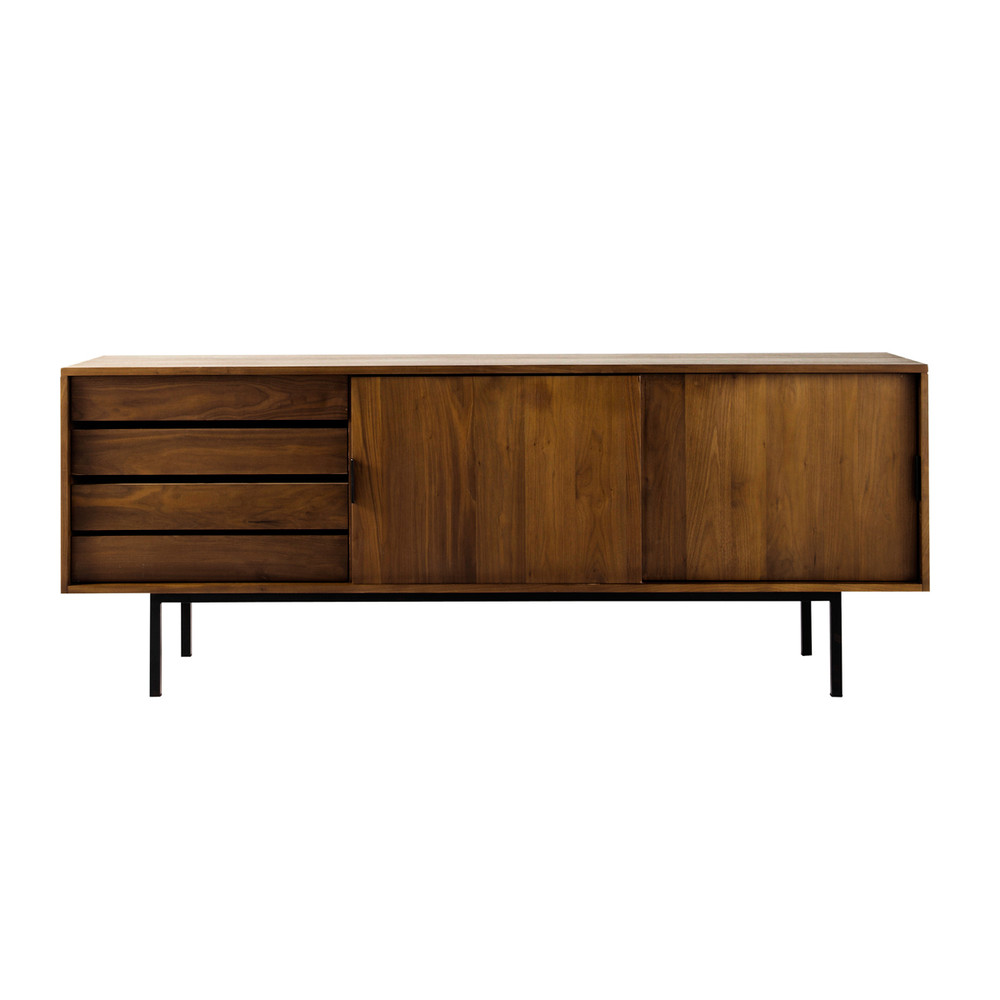 Buffet en noyer massif L 200 cm Berkley Maisons du Monde Buffet en noyer massif L 200 cm Berkley Maisons du Monde