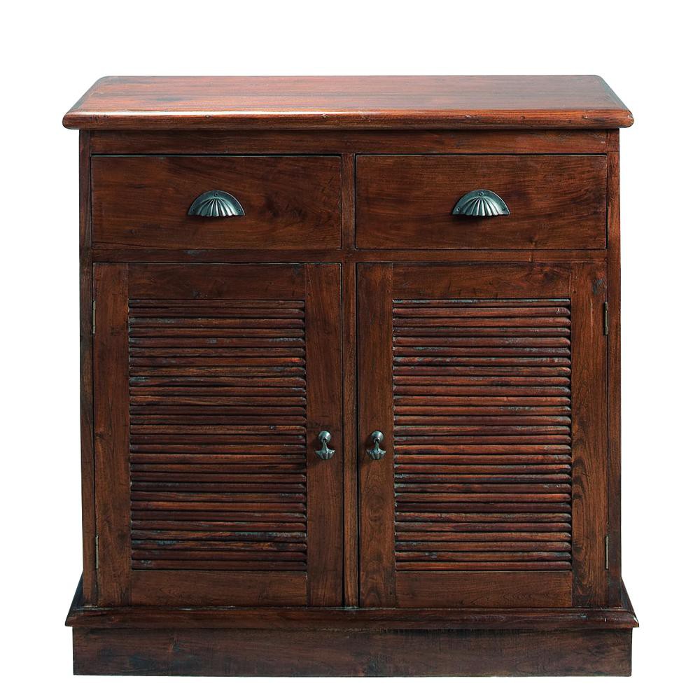Buffet en teck massif L 90 cm Colonial Maisons du Monde