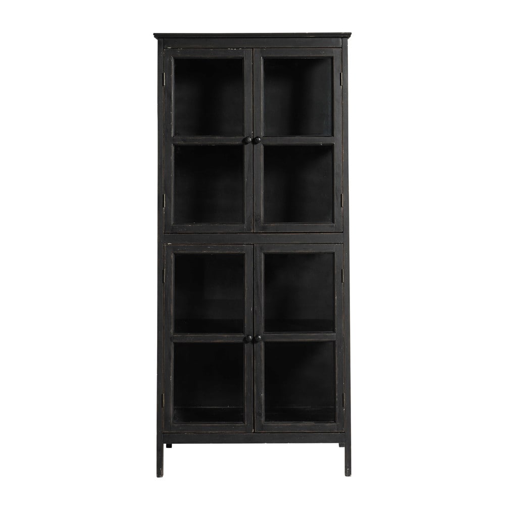 de rangement en bois noir L 79 cm Fogg Maisons du Monde