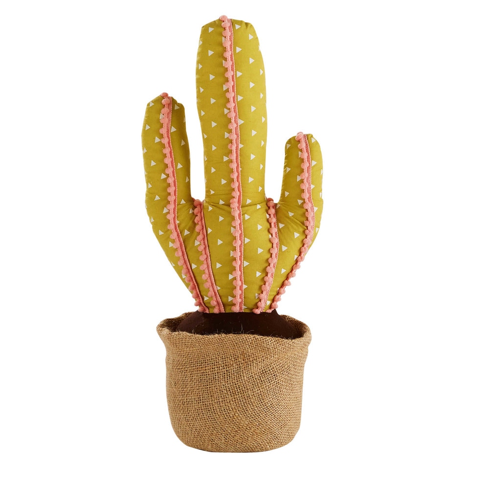 Cale porte cactus vert et rose H.47cm | Maisons du Monde