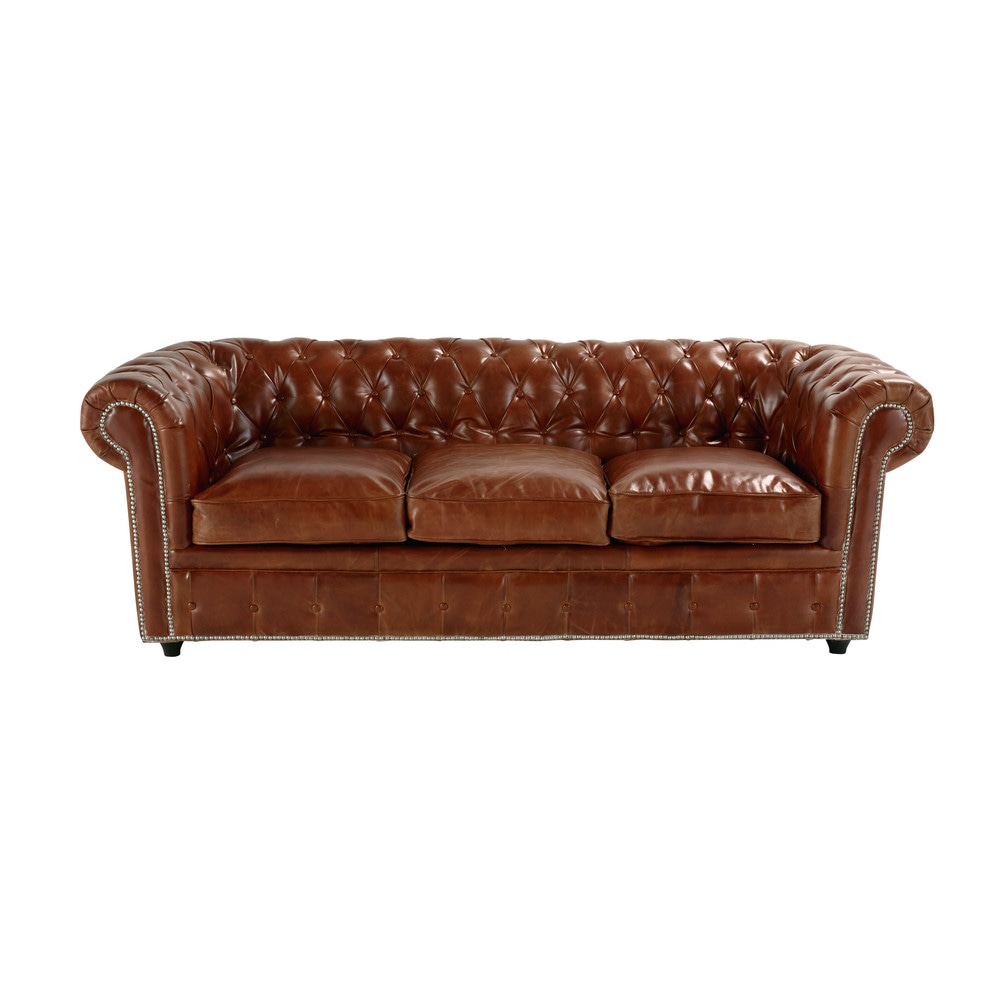 Canapé Chesterfield Marron canap 233 convertible capitonn 233 chesterfield 3 places en cuir Canapé Chesterfield Marron canap 233 convertible capitonn 233 chesterfield 3 places en cuir