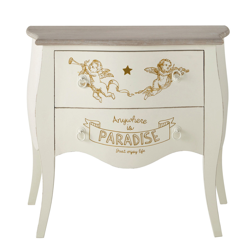 free cassettone color avorio in legno con motivi di angeli per bambini l cm with immagini angioletti per bambini
