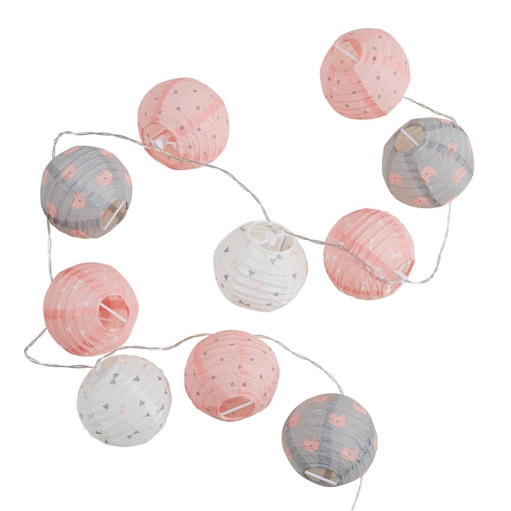 CATS 10 LED Paper Lantern String Lights Maisons du Monde
