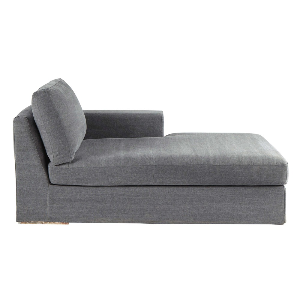 Chaise-longue de algodón gris Anvers | Maisons du Monde