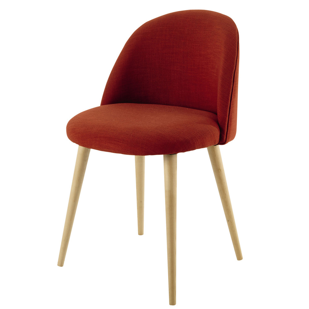 Chaise Maisons Du Monde chaise vintage en tissu corail mauricette maisons du monde Chaise Maisons Du Monde chaise vintage en tissu corail mauricette maisons du monde