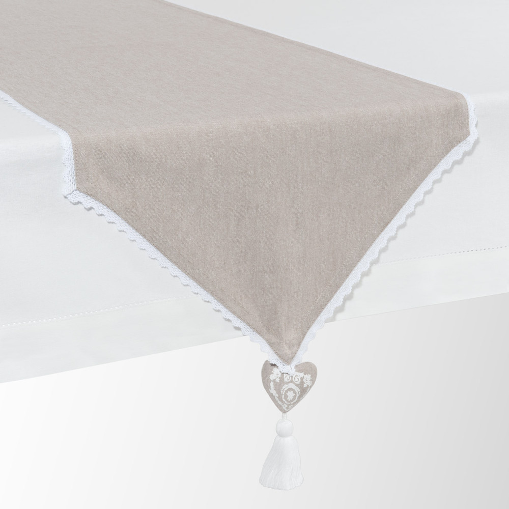 chemin de table en coton beige l 150 cm camille maisons chemin de table en coton beige l 150 cm camille maisons