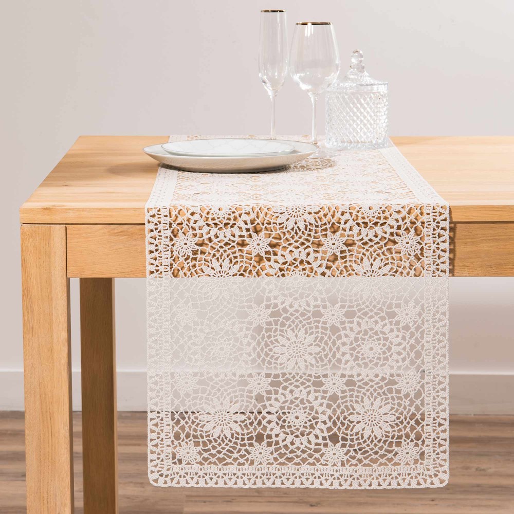 chemin de table en crochet blanc l150 maisons du monde chemin de table en crochet blanc l150 maisons du monde