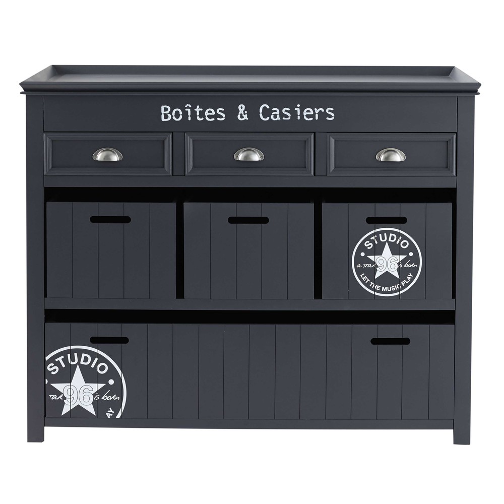 Commode grise L 124 cm Newport Maisons du Monde