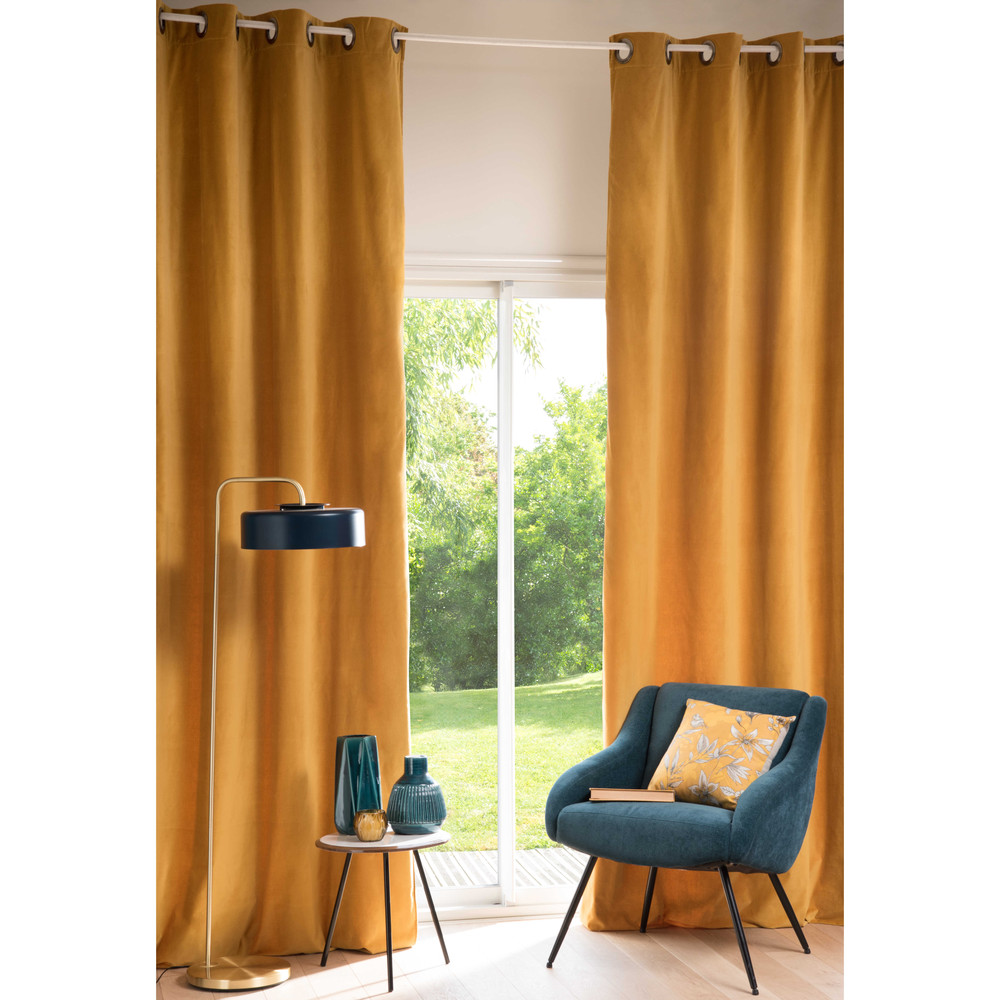 cortinas terciopelo cortina de terciopelo amarillo mostaza 140x300 cm savora cortinas terciopelo cortina de terciopelo amarillo mostaza 140x300 cm savora