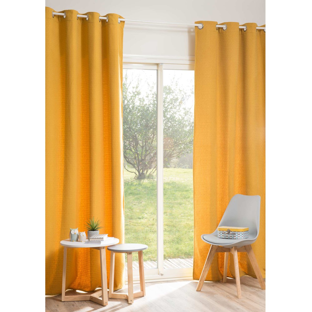 Cortina mostaza 140 x 250 cm