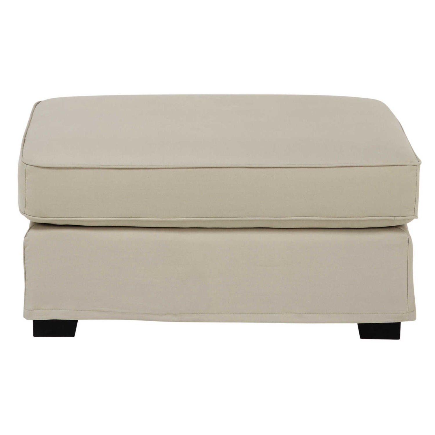 Cotton Modular Sofa Pouffe In Putty Milano Maisons Du Monde