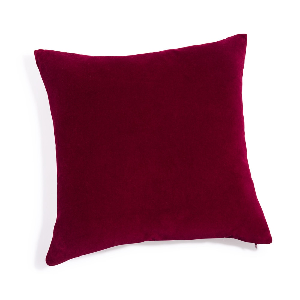 Coussin en velours rouge 45 x 45 cm | Maisons du Monde