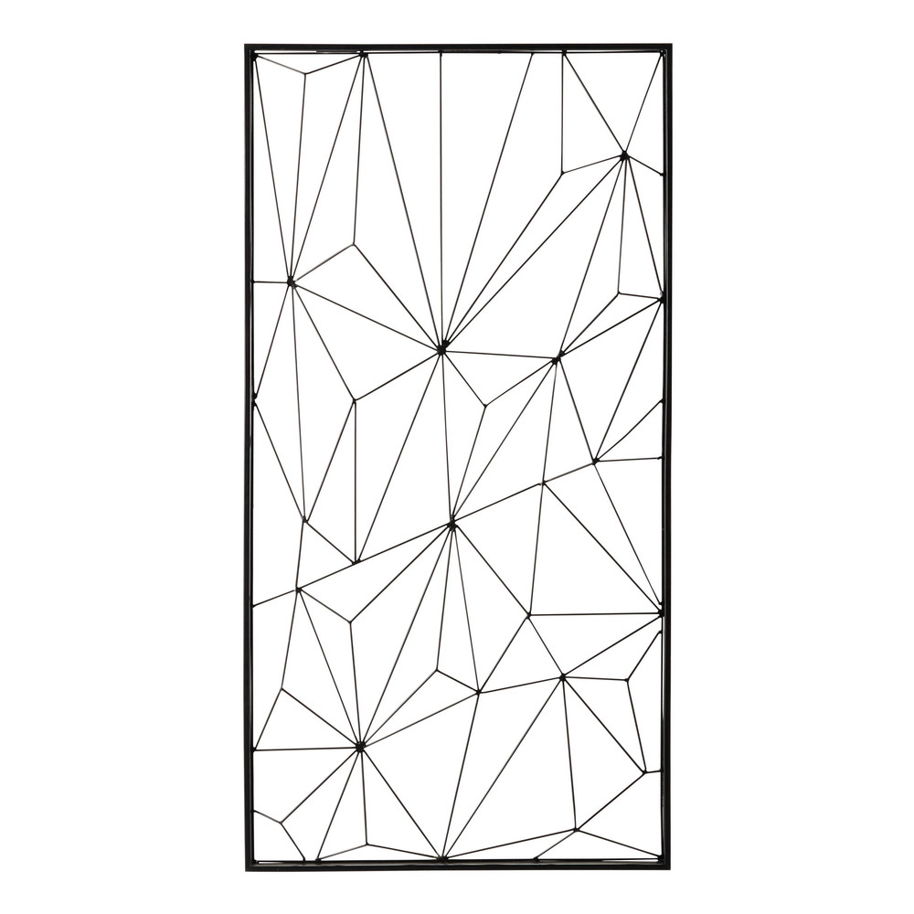 Déco murale en métal noire 62 x 121 cm NETWORK | Maisons ...