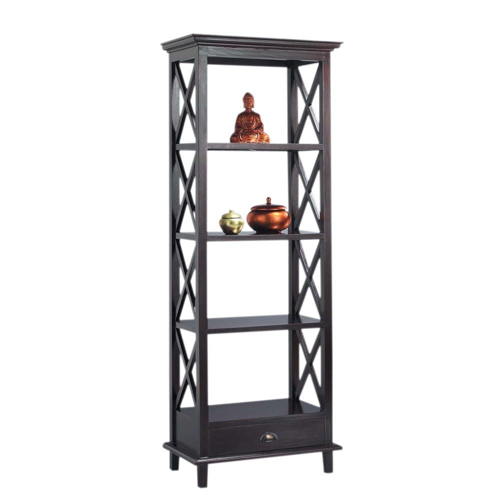 Étagère colonne en mahogany massif L 69 cm Acajou Maisons du Monde