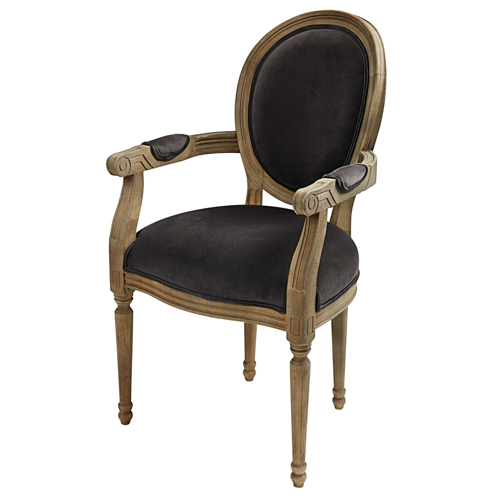 fauteuil velours anthracite fauteuil cabriolet en velours anthracite et ch 234 ne massif fauteuil velours anthracite fauteuil cabriolet en velours anthracite et ch 234 ne massif