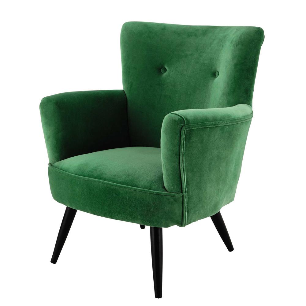 fauteuil met bekleding van groene velours sao paulo 1000 13 39 156413_1