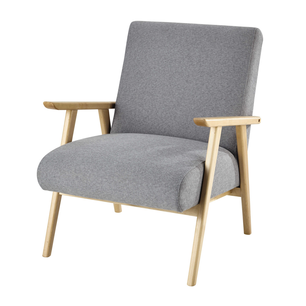 grijze moderne fauteuil fauteuil met grijze bekleding benson maisons du monde grijze moderne fauteuil fauteuil met grijze bekleding benson maisons du monde