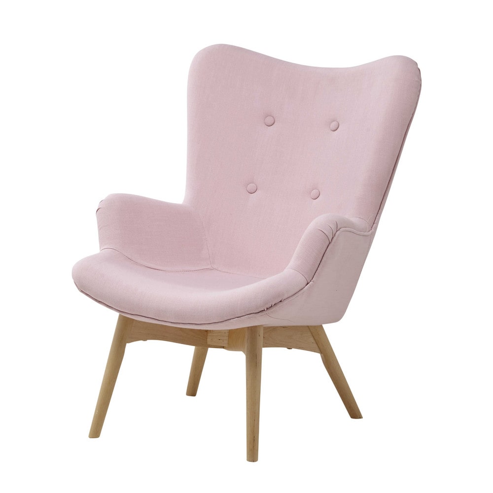 fauteuil vintage enfant en tissu rose iceberg 1000 8 23 159349_2