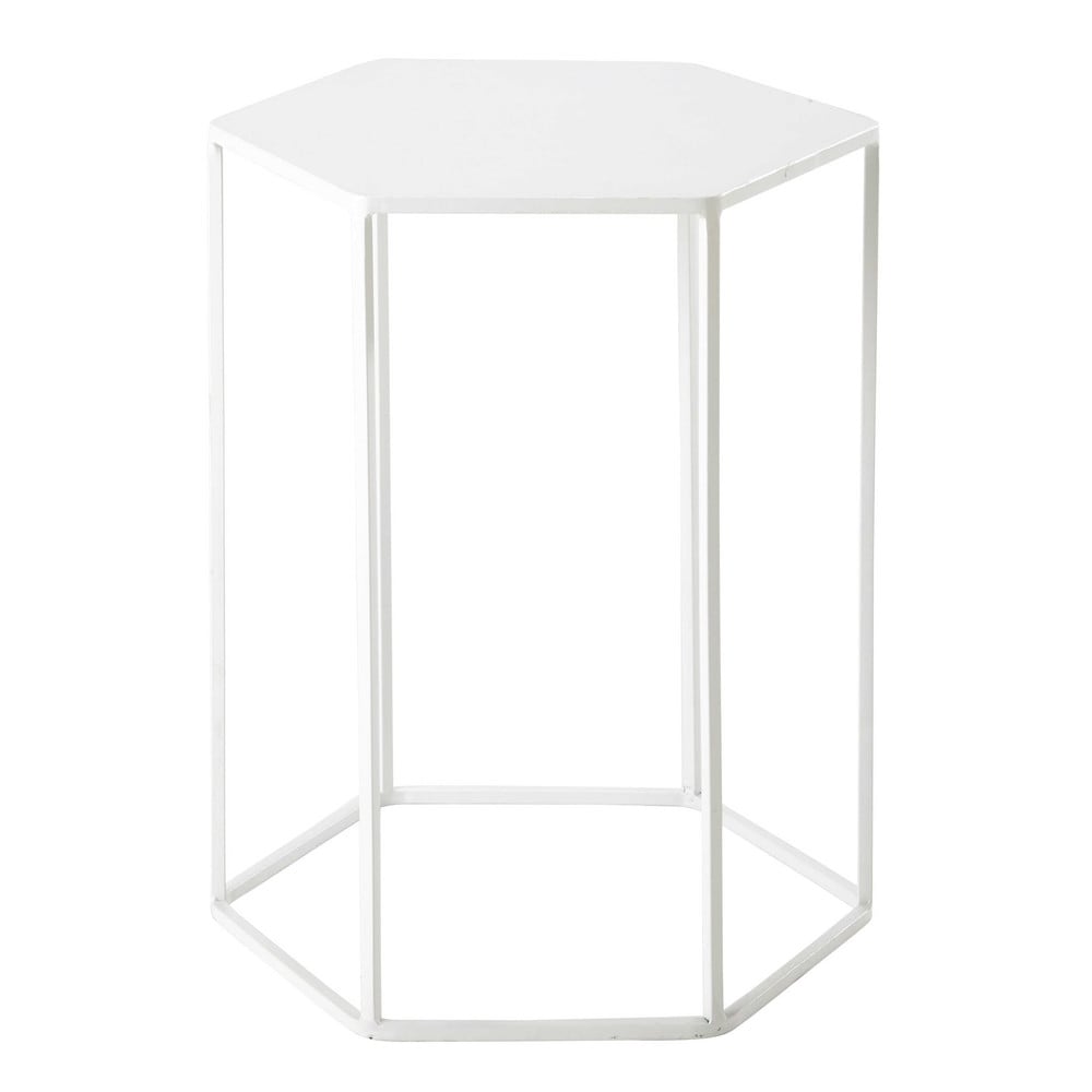 45 cm side table finnois metal side table in white w 45cm maisons du monde 45 cm side table finnois metal side table in white w 45cm maisons du monde