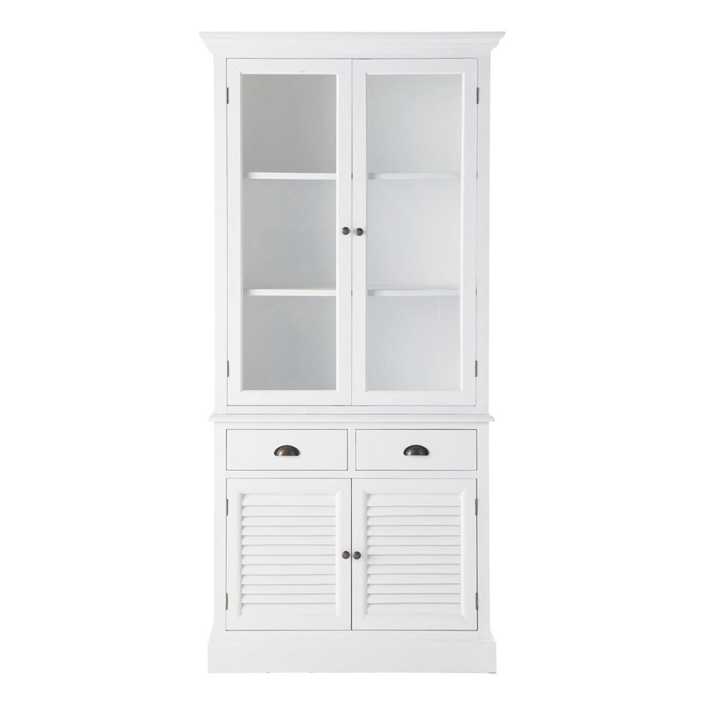 Geschirrschrank aus Holz, B 95 cm, weiß Barbade | Maisons du Monde