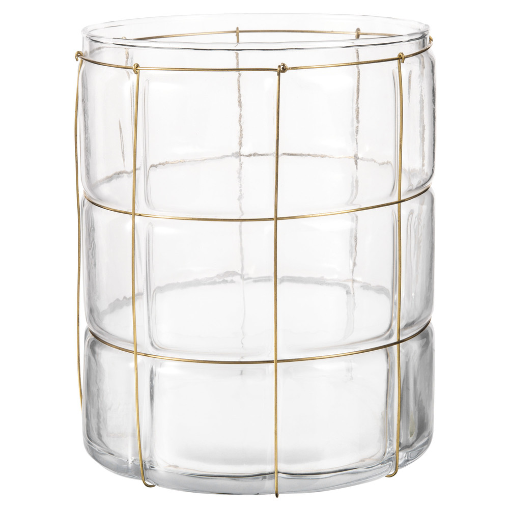 Glass and Gold Metal Wire Tea Light Holder Maisons du Monde