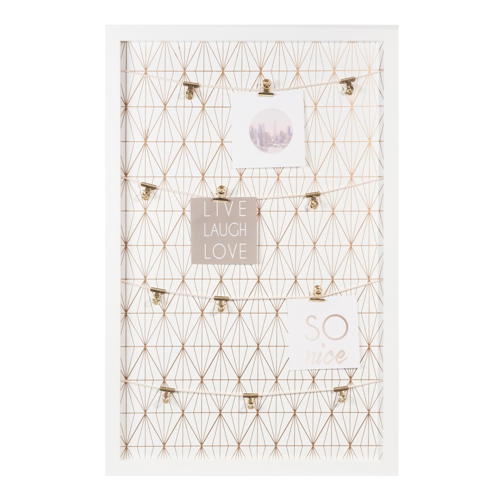 GOLD GRAPHIC photo memo board in white 40 x 60cm Maisons du Monde