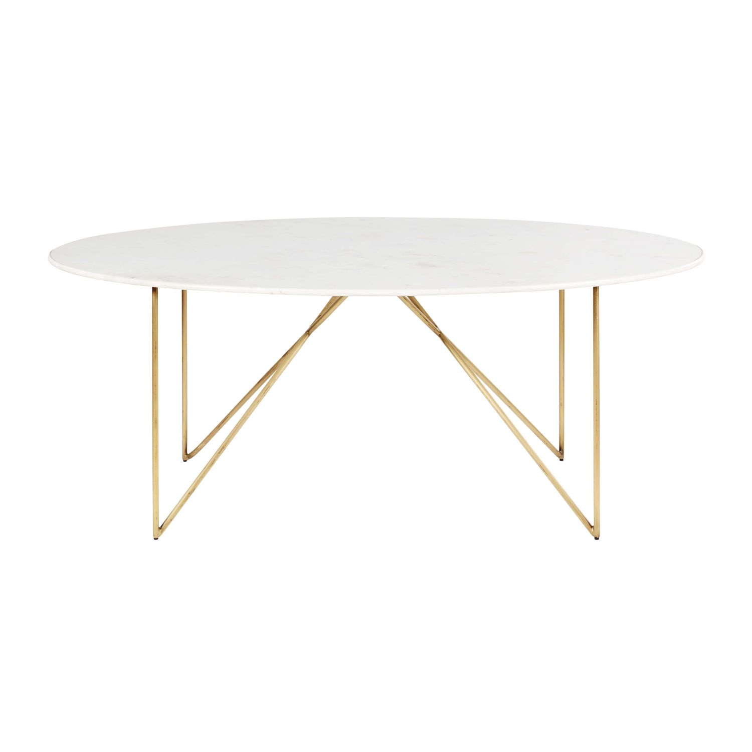 Gold Iron And White Marble 4 6 Seater Dining Table W 200 Cm Izmir Gold Iron And White Marble 4 6 Seater Dining Table W 200 Cm Izmir Maisons Du Monde