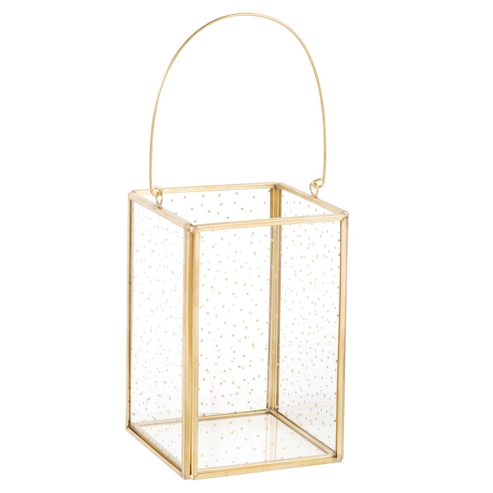 Gold Metal and Glass LanternStyle Tea Light Holder Maisons du Monde