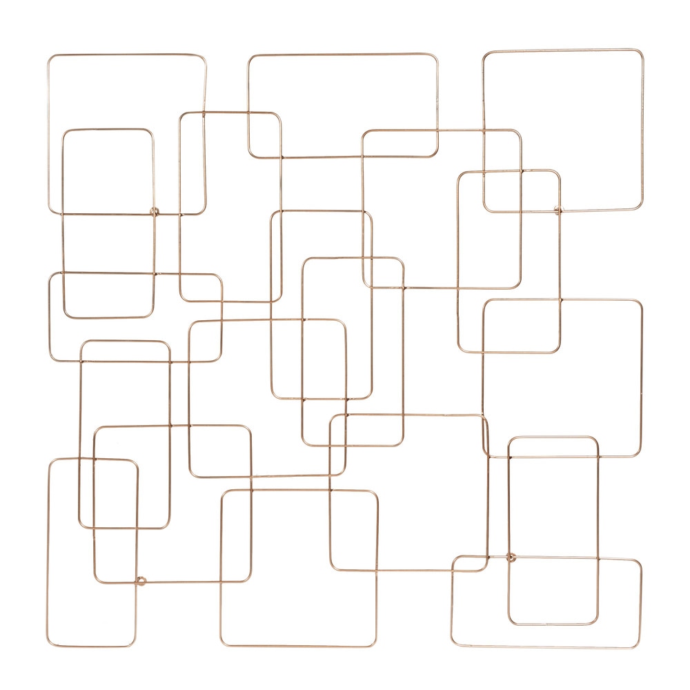 Gold Metal Wire Wall Art 76 x 78 cm Maisons du Monde