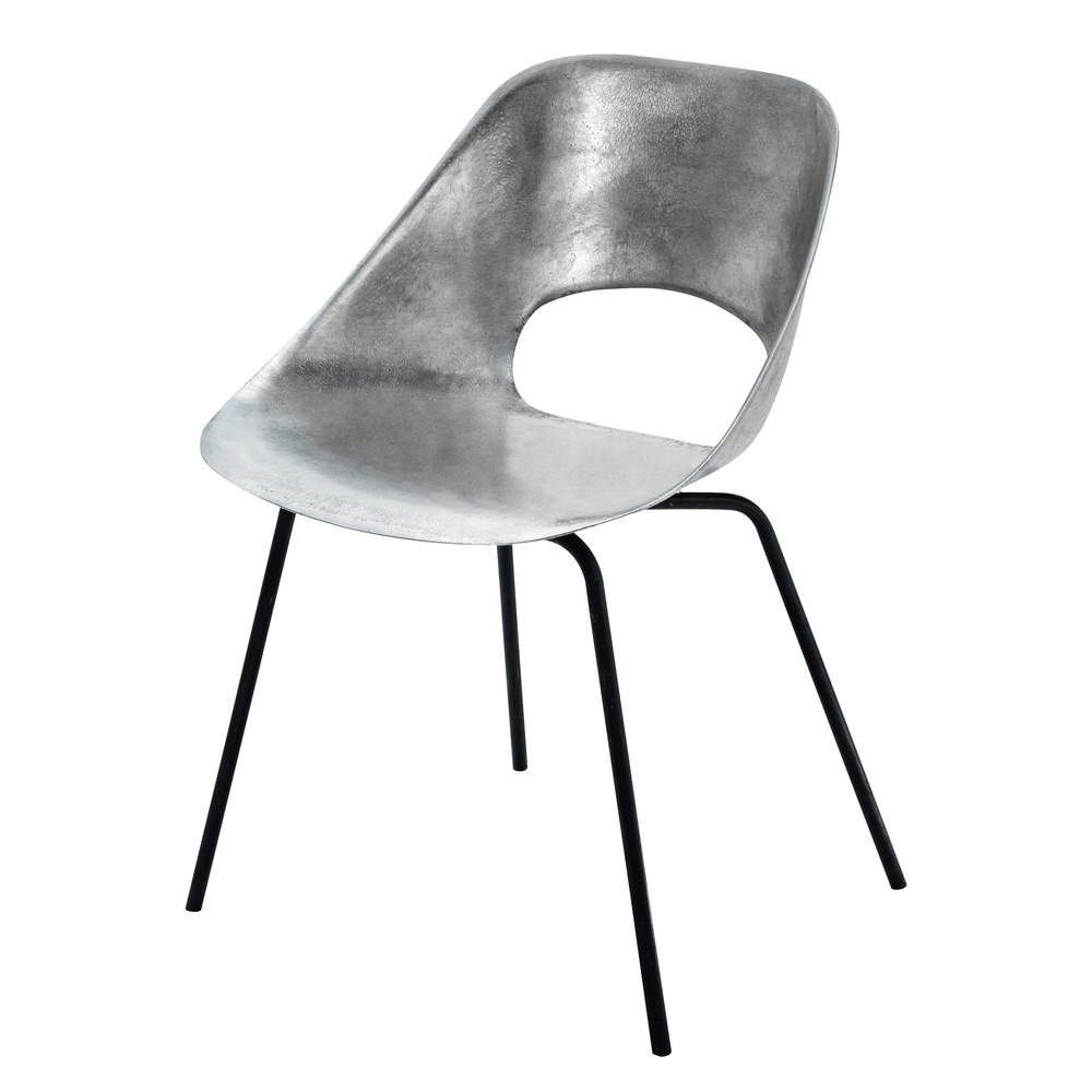 Guariche stuhl aus aluminium und metall tulipe