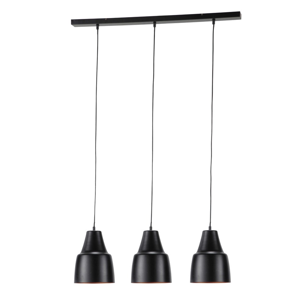 Lámpara de techo triple negra de metal An. 81 cm GUELIZ | Maisons du Monde
