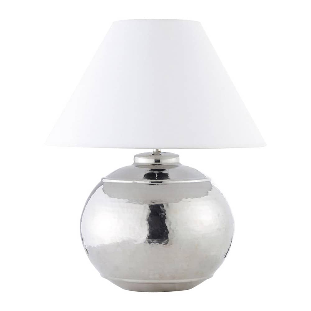 Lampe OÉ Aus Gehämmertem Metall Mit Lampenschirm Aus Lampe OÉ Aus Gehämmertem Metall Mit Lampenschirm Aus