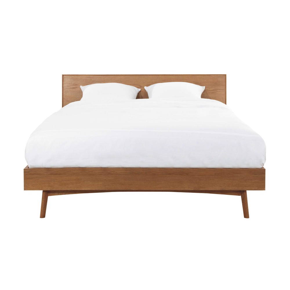 Lit vintage 140x190 en chêne Portobello | Maisons du Monde
