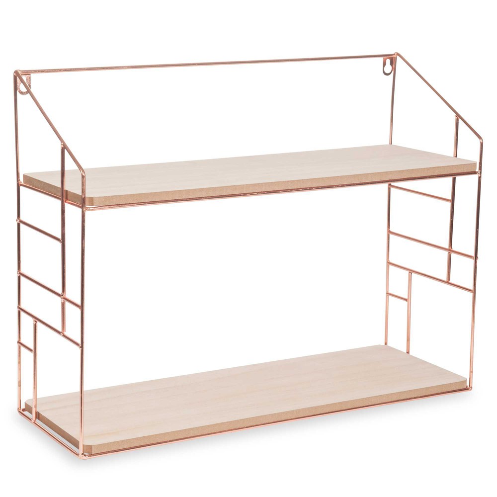 LULEA COPPER metal wall shelf, 38x50cm Maisons du Monde