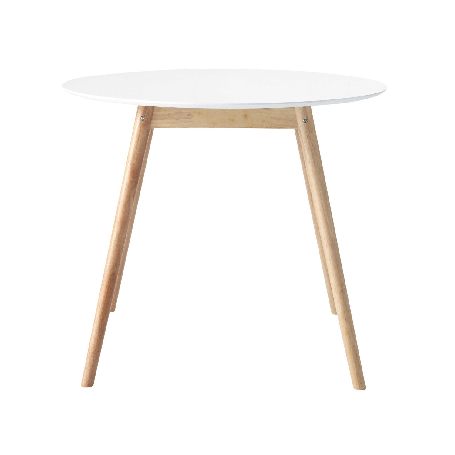 Mesa de comedor redonda blanca 4 personas D.90 Spring | Maisons du Monde Mesa de comedor redonda blanca 4 personas D.90 Spring | Maisons du Monde